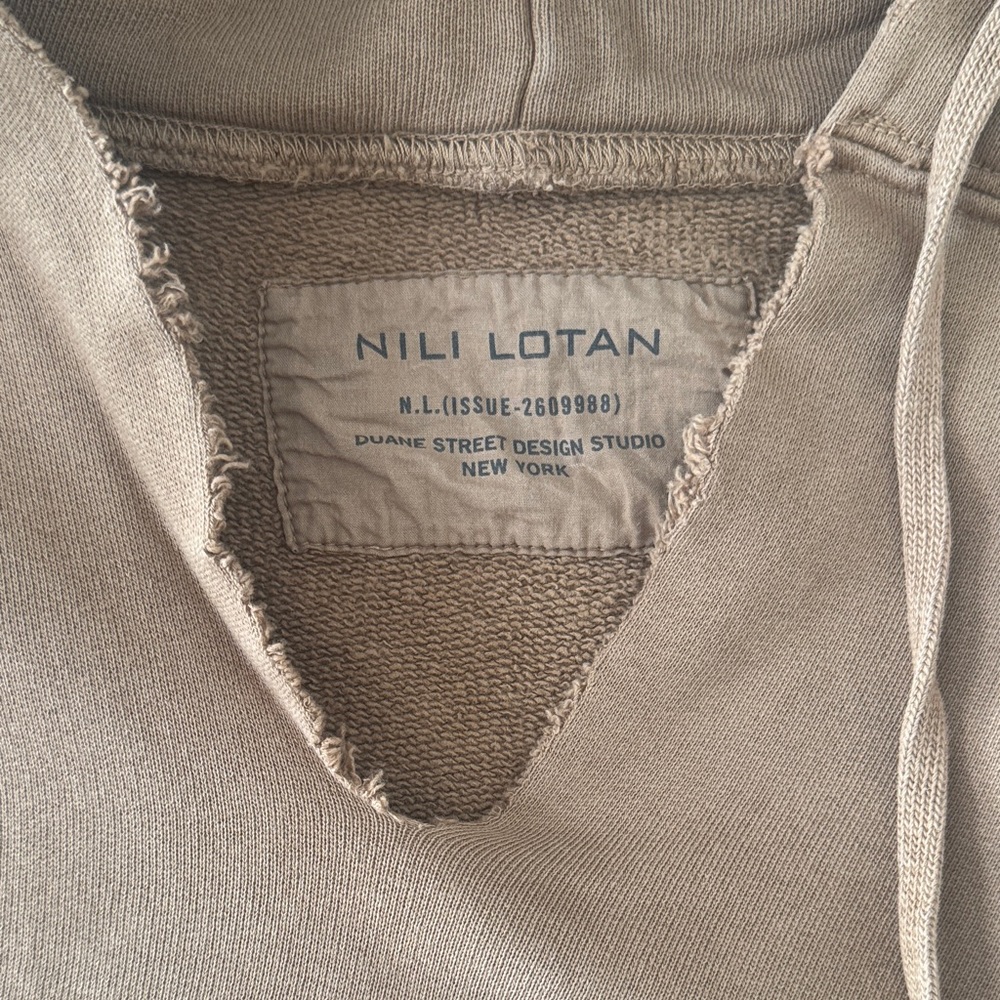 Nili Lotan Mocha Brown Hoodie with Front Pockets XS new - Picture 8 of 8
